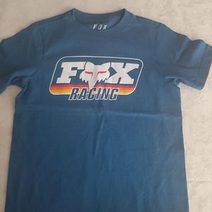 Boys blue graphic fox t shirt